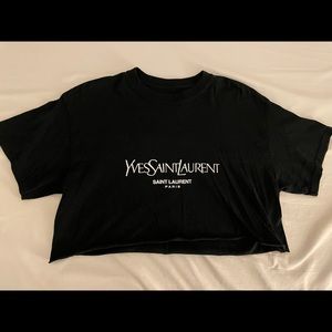 Coal N Terry Black YSL crop top